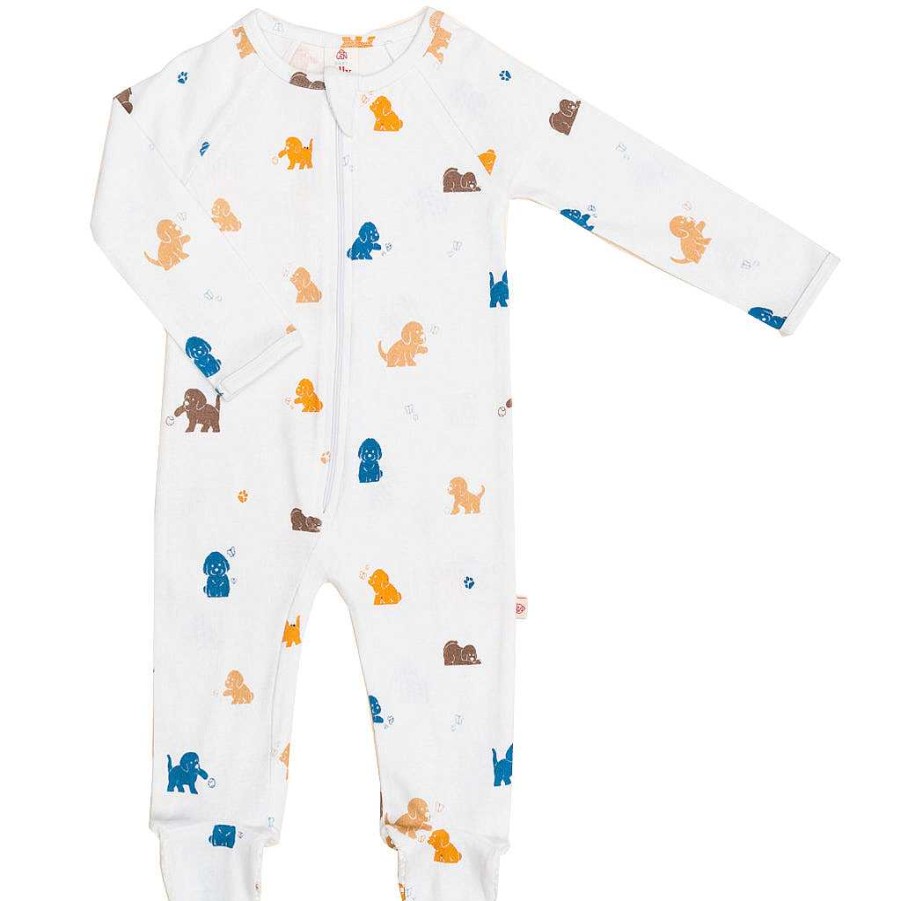 Dress Elly | Elly Raglan Sleepsuit - Puppies