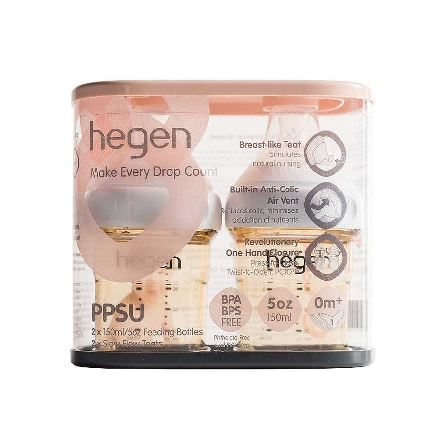 Eat Hegen Baby Bottles | Hegen Pcto™ 150Ml/5Oz Feeding Bottle Ppsu (2-Pack)