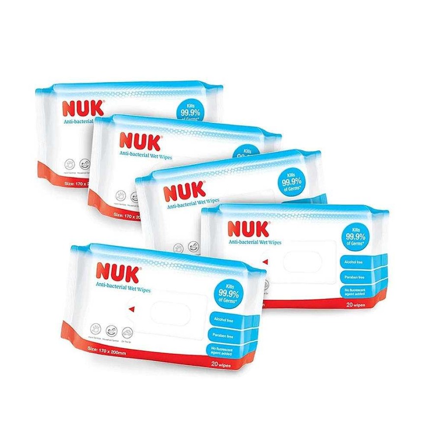 Bath Nuk | Nuk 4 X Oral Care Finger + 2 X Anti-Bacterial Wet Wipes 20Sx5