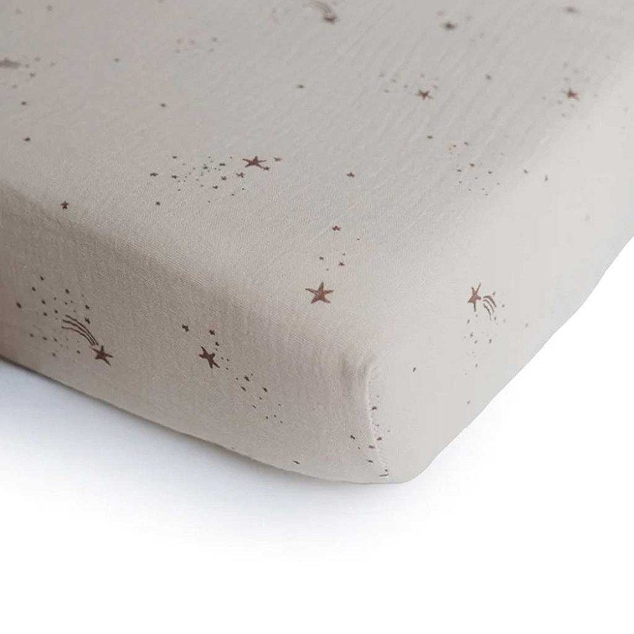 Sleep Mushie | Mushie Muslin Crib Sheet - Medium (120×60X20 Cm)