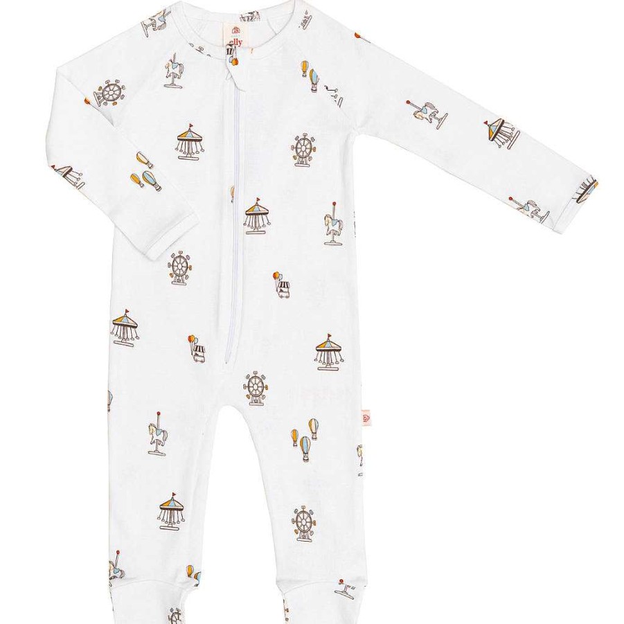 Dress Elly | Elly Raglan Sleepsuit - Carousel