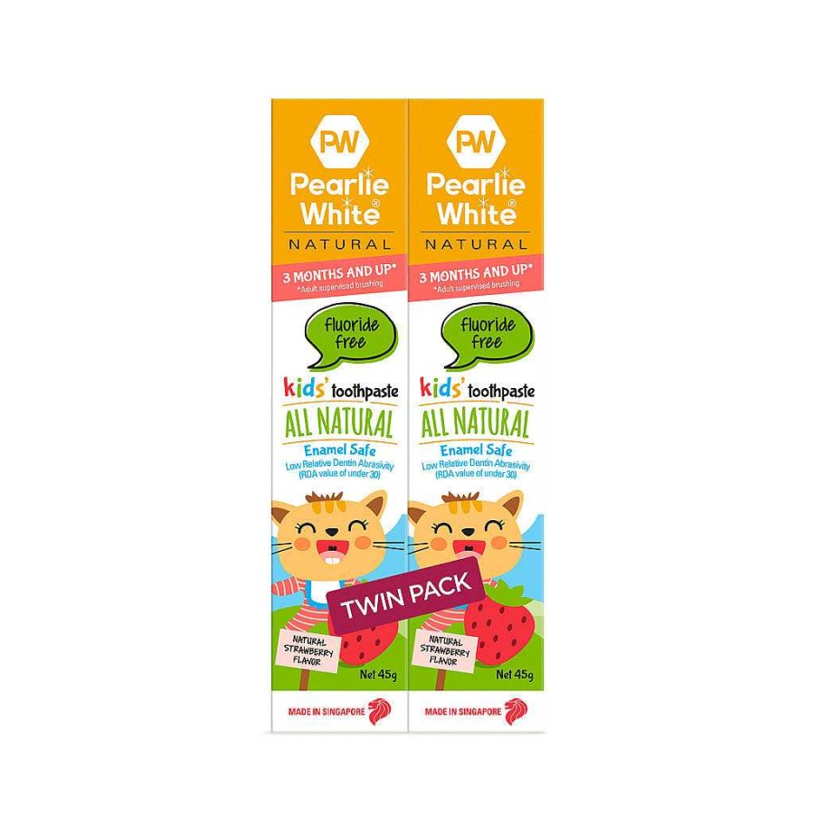 Bath Pearlie White | Pearlie White All Natural Kidstoothpaste - Strawberry 45Gm (Buy 1 Get 1 Free)