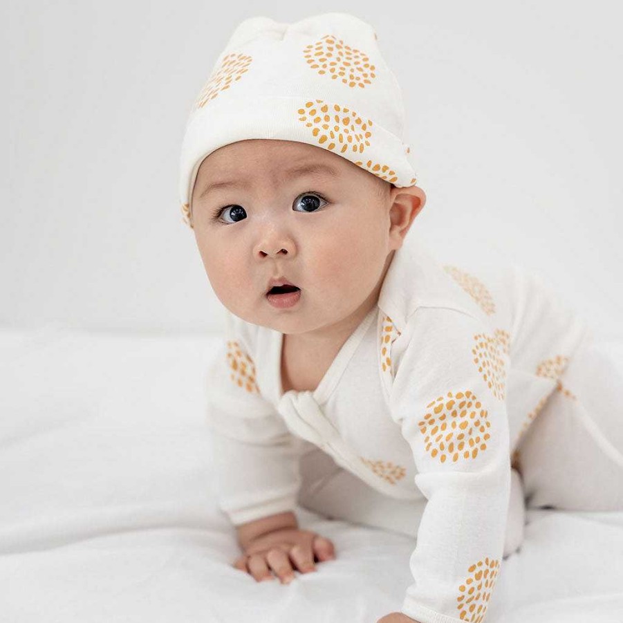 Dress Le Petit Society | Motherswork X Le Petit Society Baby Organic Knotted Hat In Dandelion Print