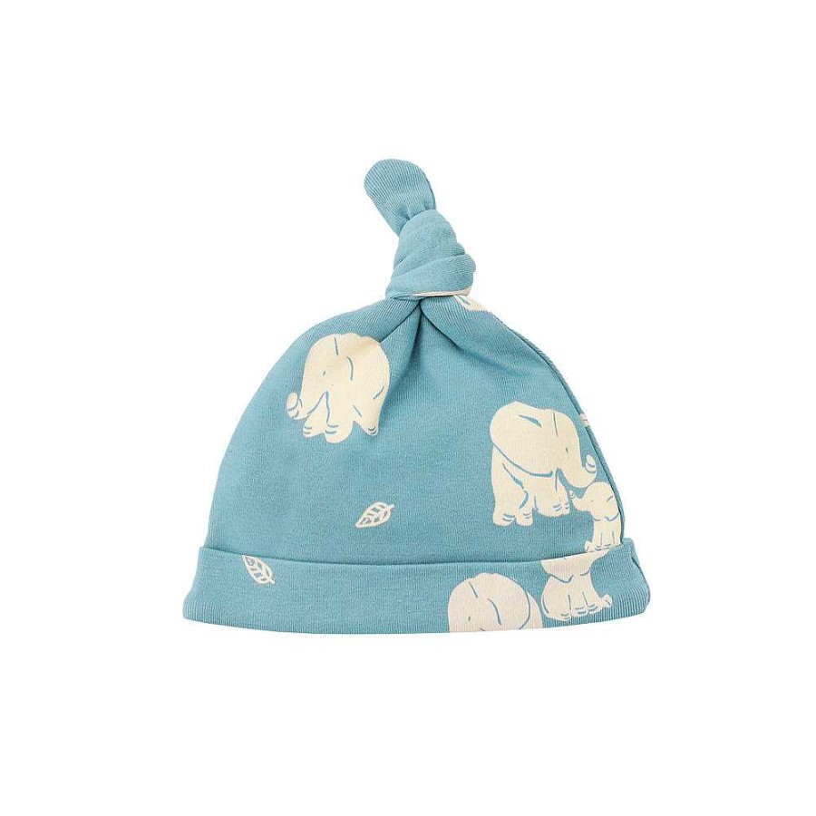 Dress Le Petit Society | Motherswork X Le Petit Society Baby Organic Knotted Hat In Elephant Print