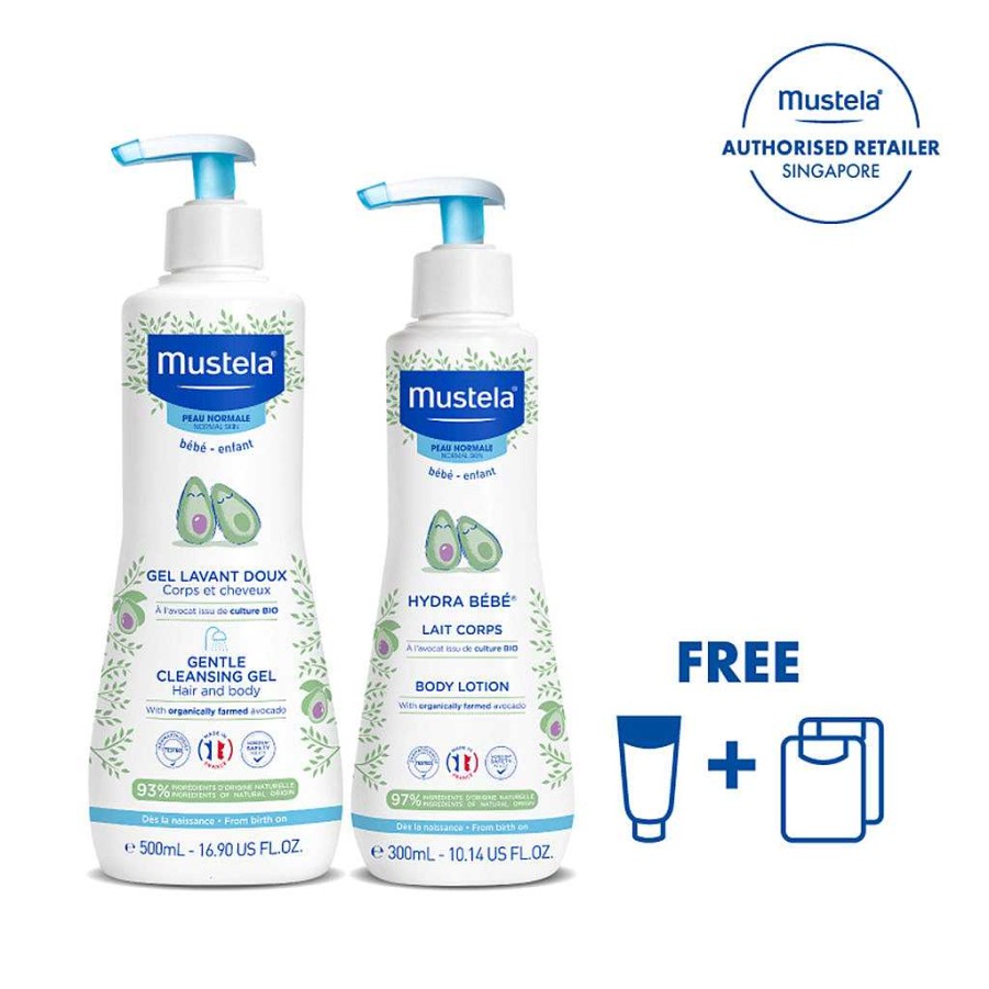 Bath Mustela Body Creams & Lotions | Mustela Gentle Cleansing Gel For Hair & Body + Mustela Hydra Bebe Body Lotion