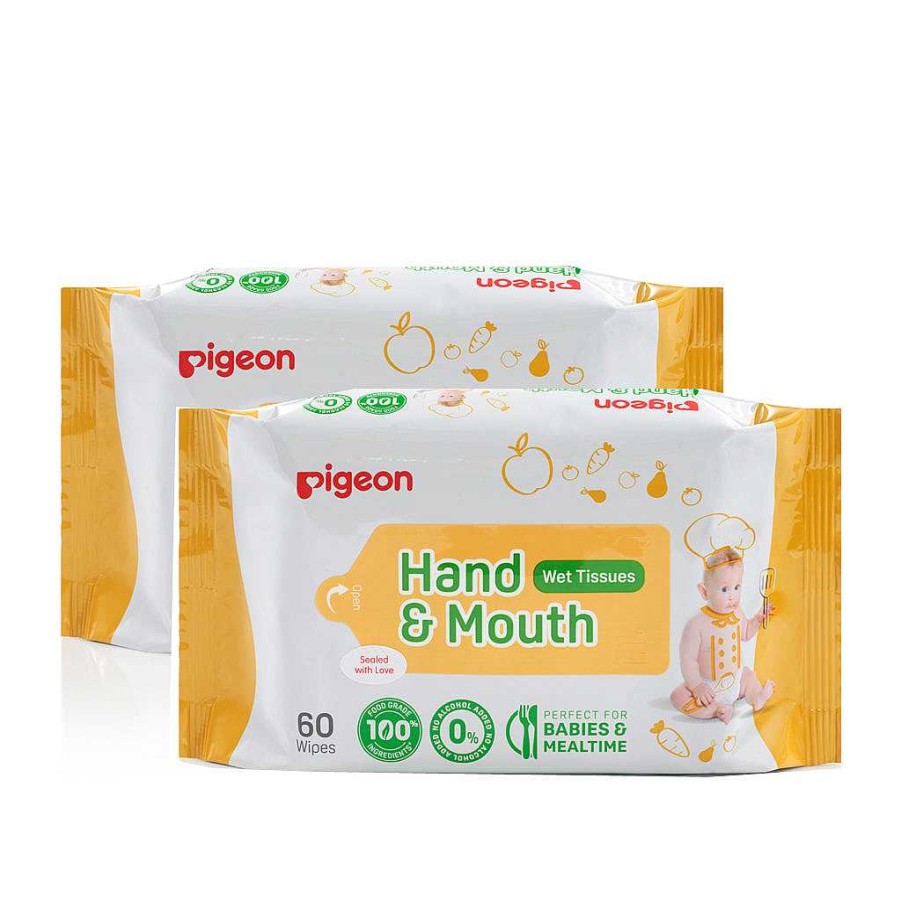 Poop Pigeon Baby Wipes | Pigeon Hand & Mouth Wipes 2 X 60S