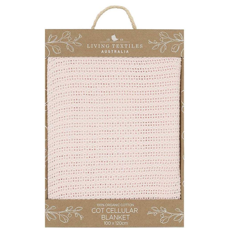 Sleep Living Textiles | Living Textiles Organic Cot Cellular Blanket - Rose Quartz