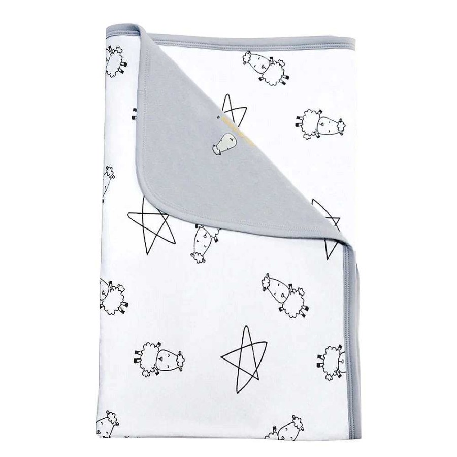 Sleep Baa Baa Sheepz | Baa Baa Sheepz Double Layer Blanket Cute Big Star & Sheepz - White (Kids)