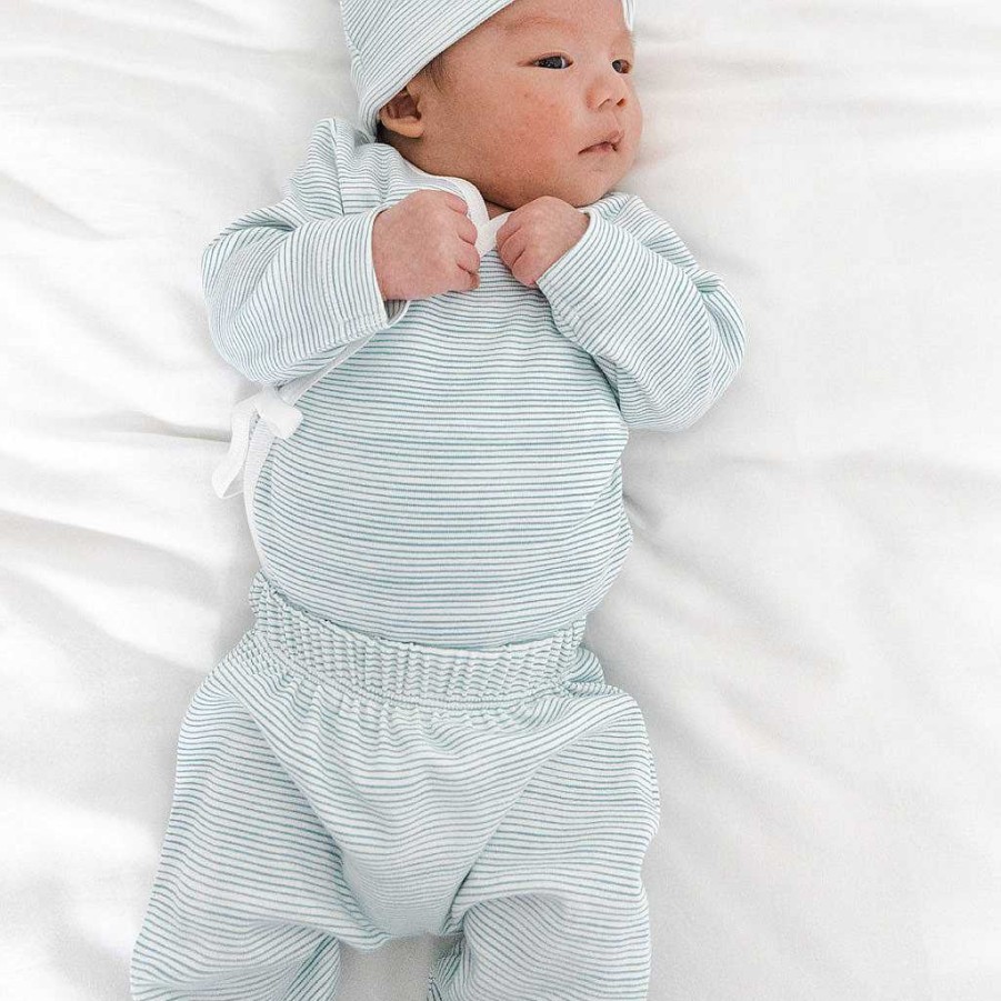 Dress Le Petit Society | Motherswork X Le Petit Society Baby Organic Leggings In Blue Stripes