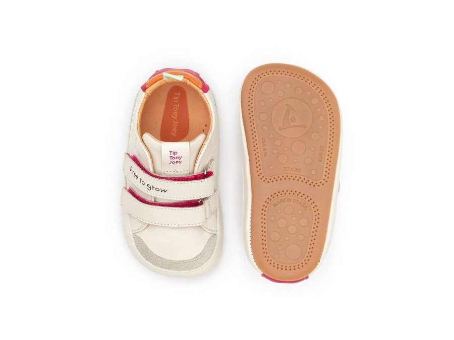 Dress Tip Toey Joey Shoes | Tip Toey Joey Toddler Sneaker Bossy Play - Tapioca/Tangerine/Pitaya Pink