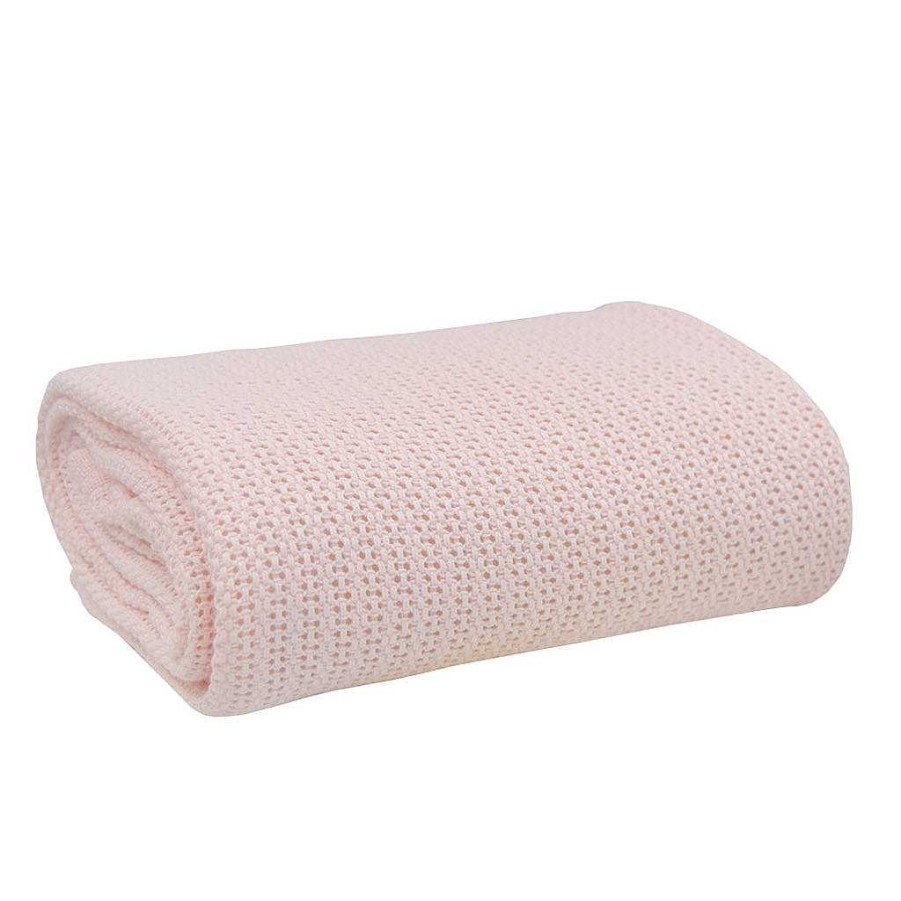 Sleep Living Textiles | Living Textiles Organic Cot Cellular Blanket - Rose Quartz