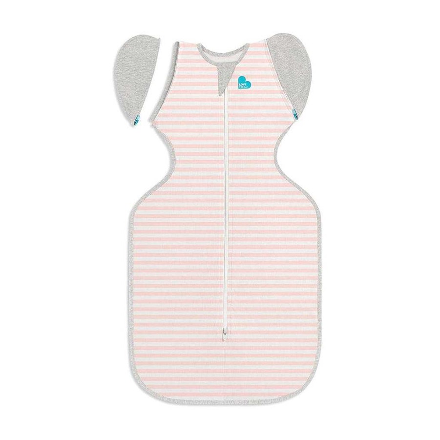 Sleep Love to Swaddle | Love To Dream Swaddle Up Transition Bag Original 1.0 Tog - Dusty Pink/Stripe