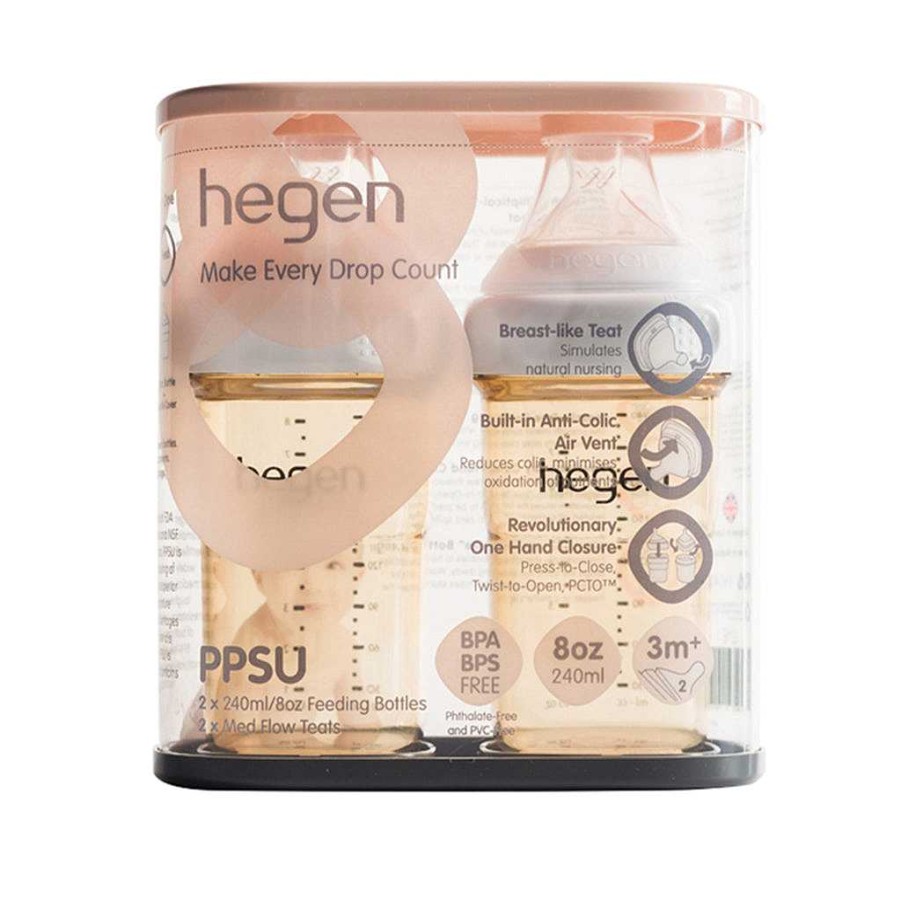 Eat Hegen Baby Bottles | Hegen Pcto™ 240Ml/8Oz Feeding Bottle Ppsu (2-Pack)