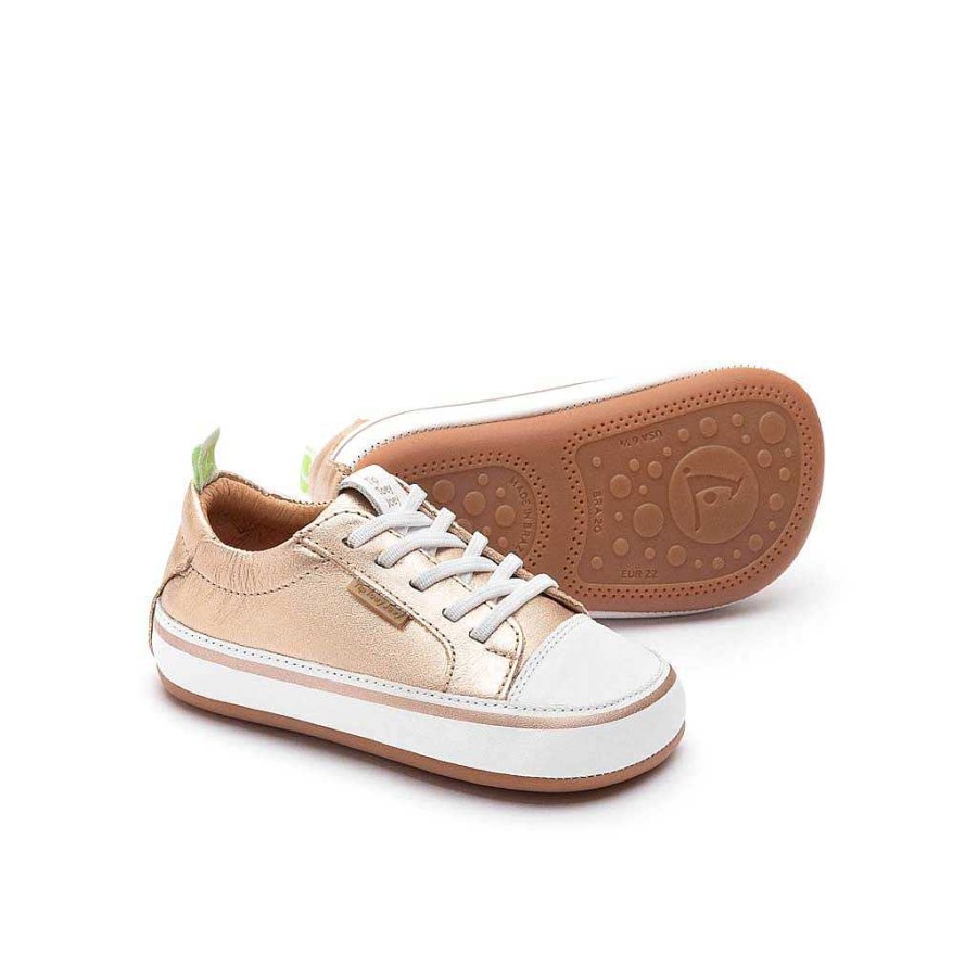 Dress Tip Toey Joey Shoes | Tip Toey Joey Toddler Sneakers Funky - Metallic Salmon/White