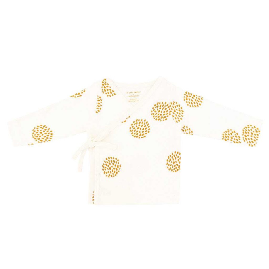 Dress Le Petit Society | Motherswork X Le Petit Society Baby Organic Long Sleeve Kimono Top In Dandelion Print