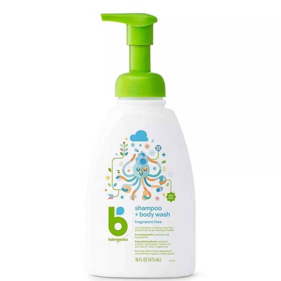 Bath Babyganics Shampoos & Conditioners | Babyganics Shampoo & Body Wash - Fragrance Free (473Ml)