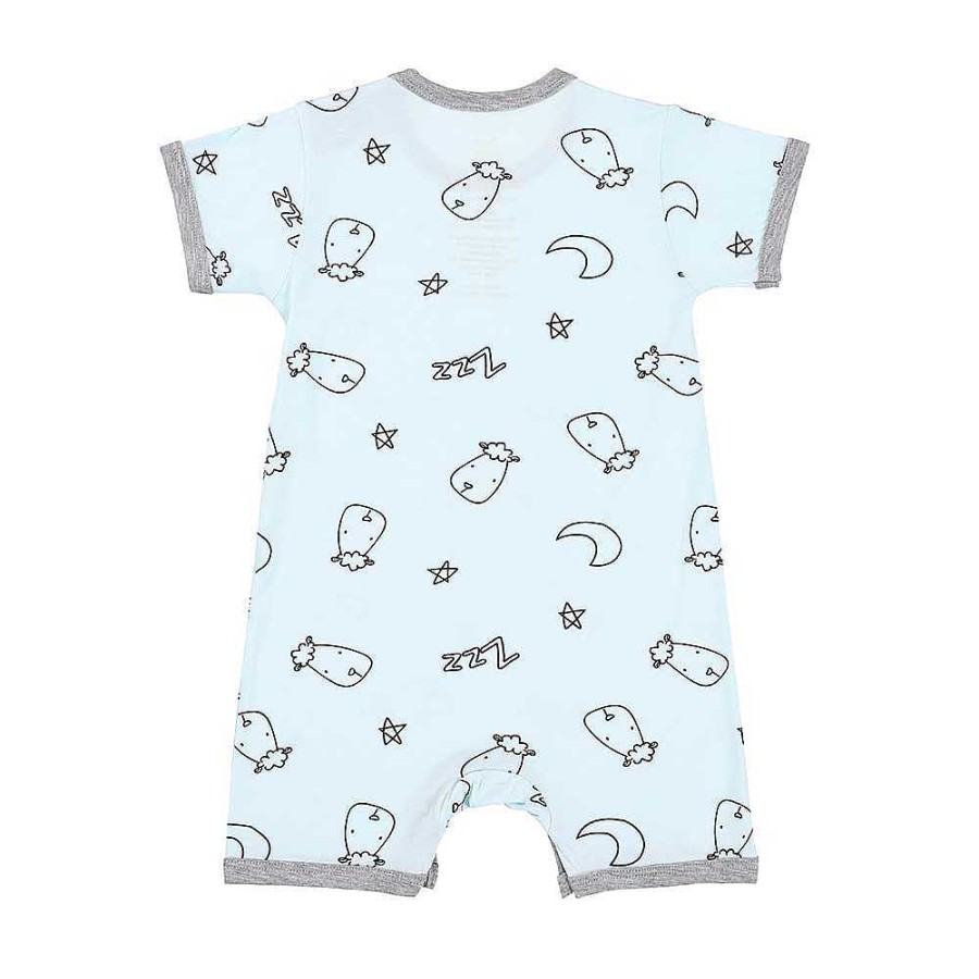 Dress Baa Baa Sheepz | Baa Baa Sheepz Romper Short Sleeve Sweet Dreams Baa Baa - Blue