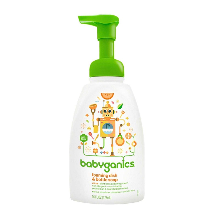 Eat Babyganics Bottle Cleaning | Babyganics Dish & Soap Bottle 16Oz