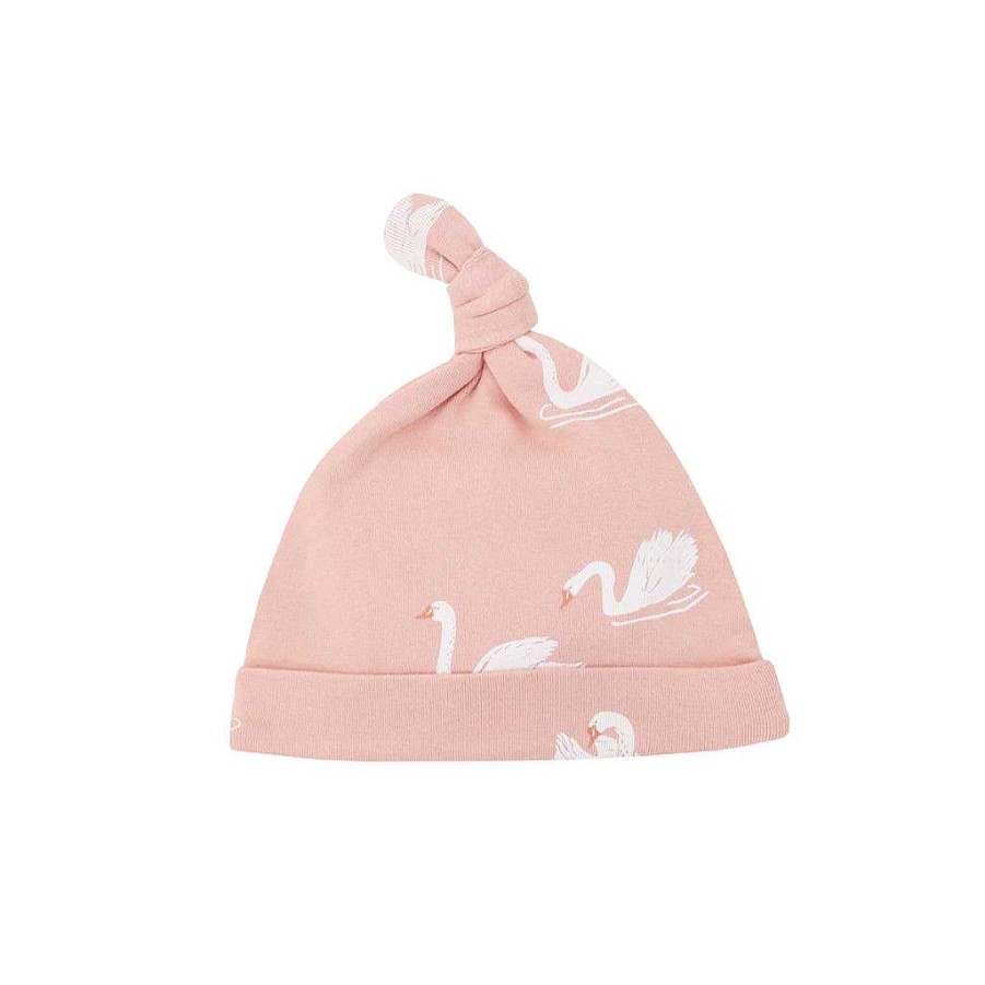 Dress Le Petit Society | Motherswork X Le Petit Society Baby Organic Knotted Hat In Swan Print