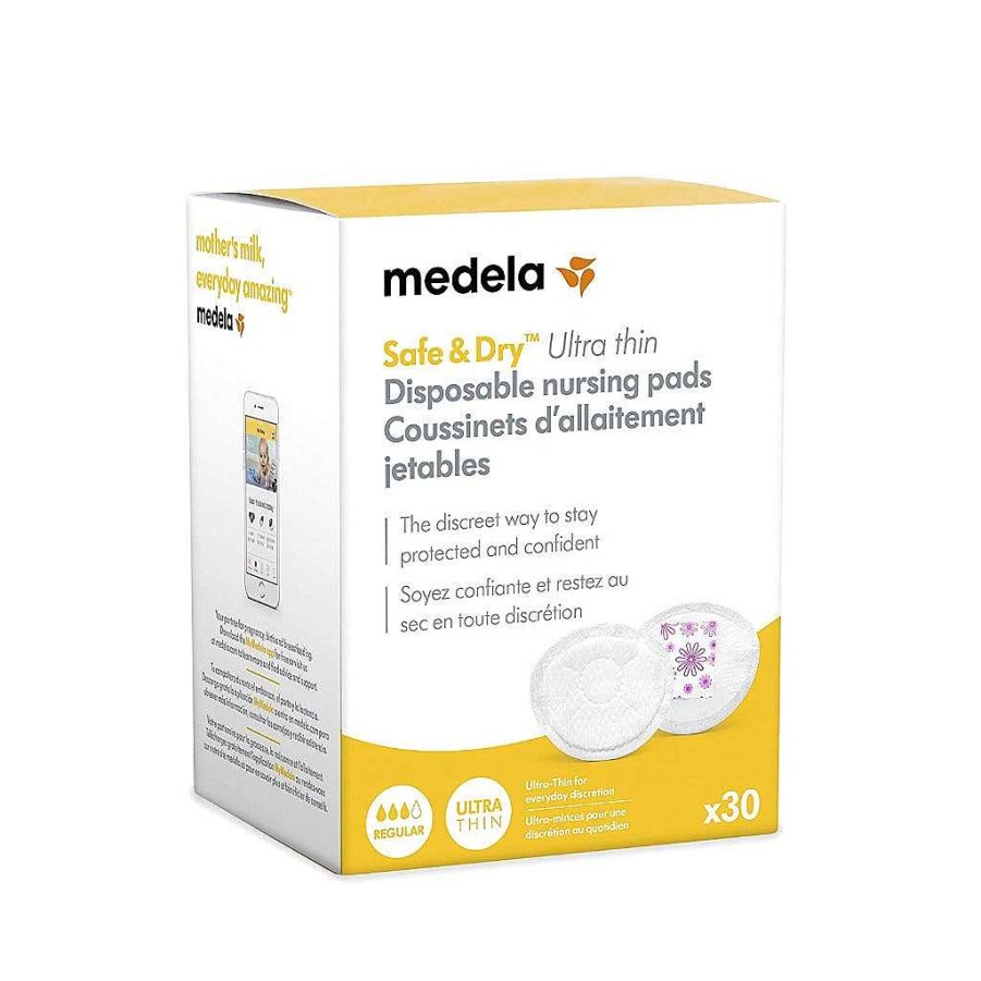 Mother Medela B/P Accessories | Medela Safe & Dry Ultra Thin Disposable Nursing Pads - 30Pcs