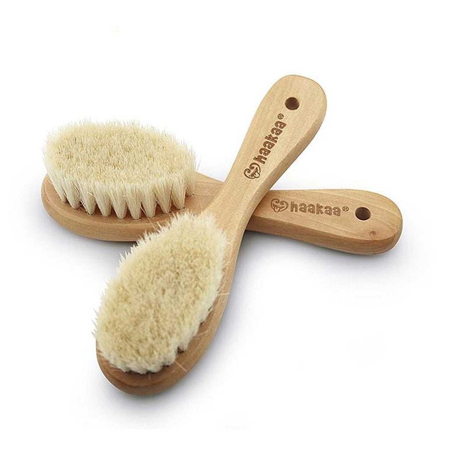 Bath Haakaa Grooming Kits | Haakaa Goat Wool Wooden Hairbrush