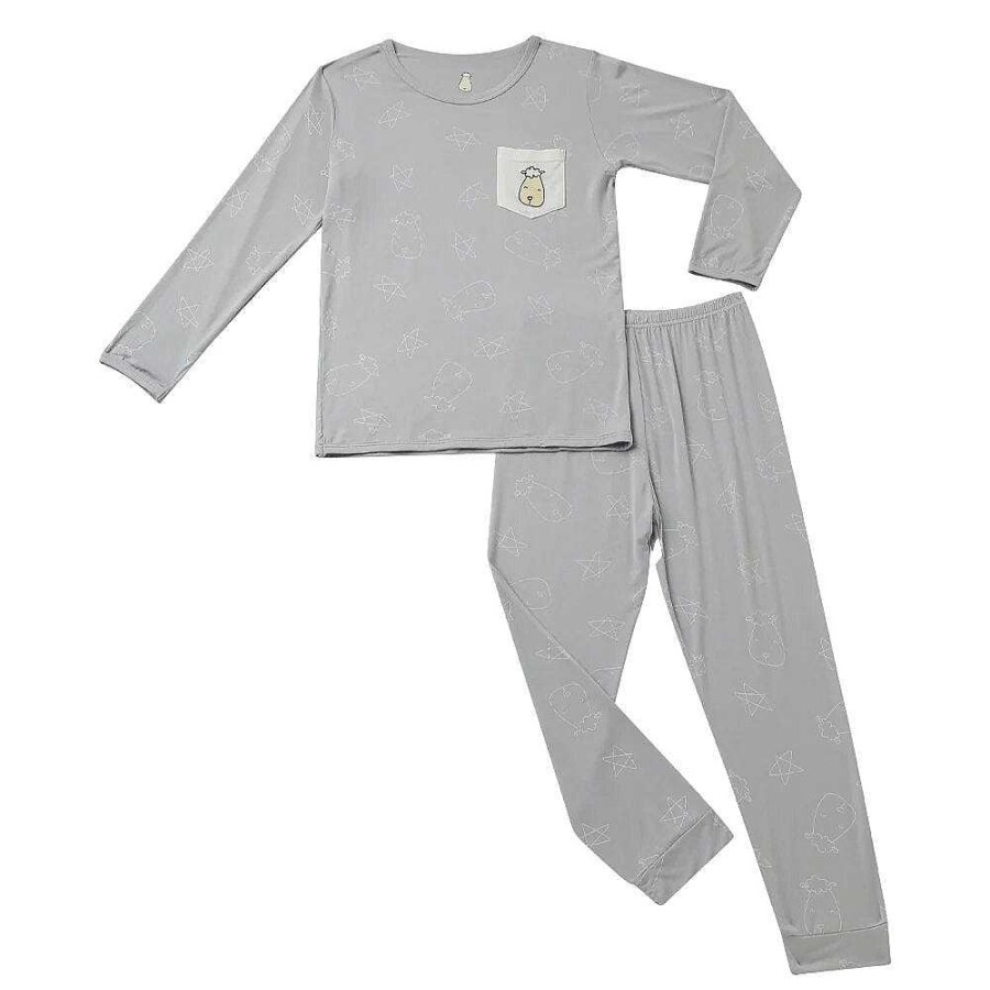 Dress Baa Baa Sheepz | Baa Baa Sheepz Pyjamas Set Cute Big Star & Head - Grey