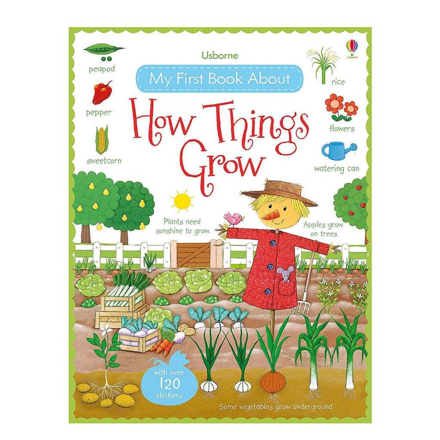 Plays Usborne Baby Books | Usborne - My First Book About How Things Grow Sticker Book