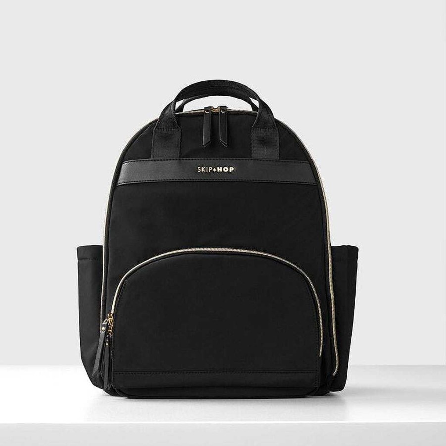 Go Skip Hop Diaper Bags | Skip Hop Envi Luxe Diaper Backpack - Black