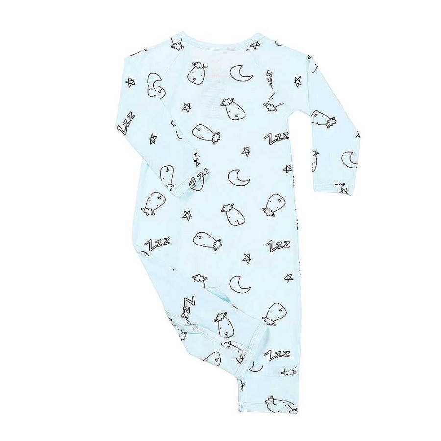 Dress Baa Baa Sheepz | Baa Baa Sheepz Romper Side Snap Sweet Dreams Baa Baa - Blue