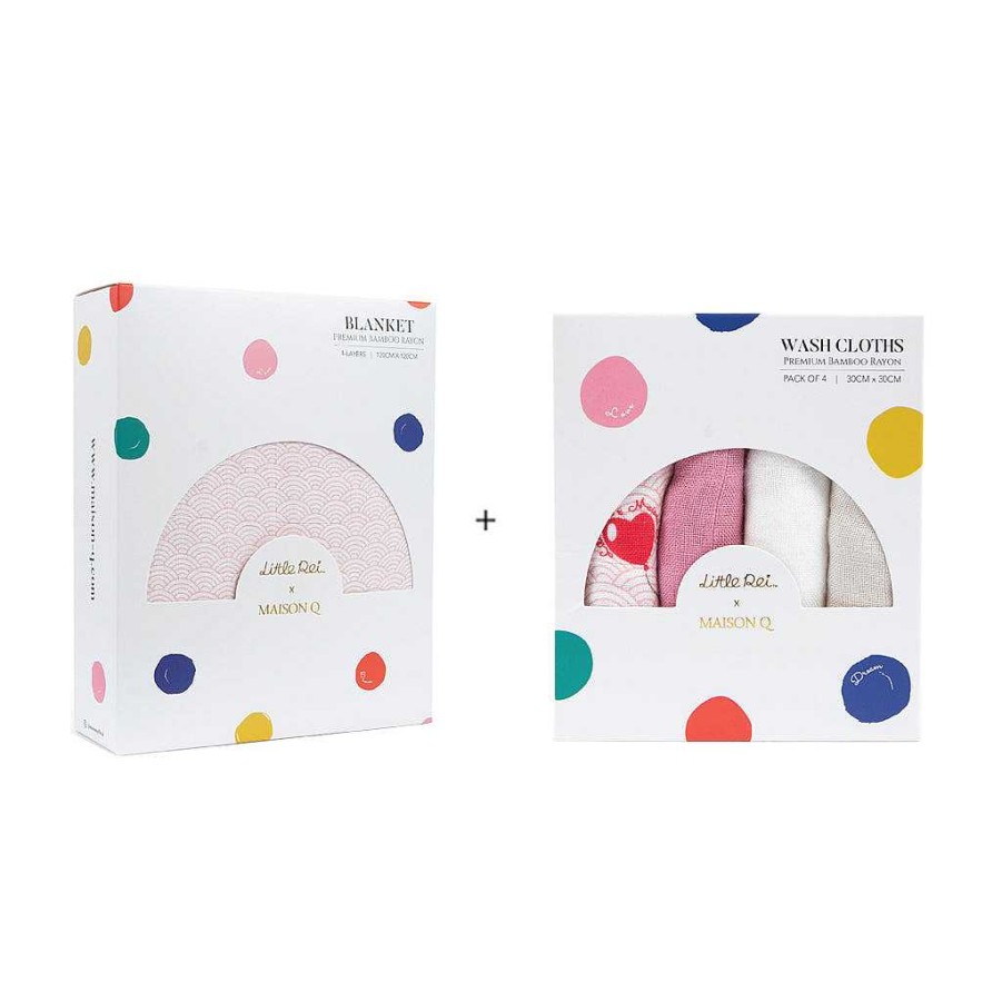 Bath Little Rei | Little Rei X Maison Q Blanket & Wash Cloth Bundle