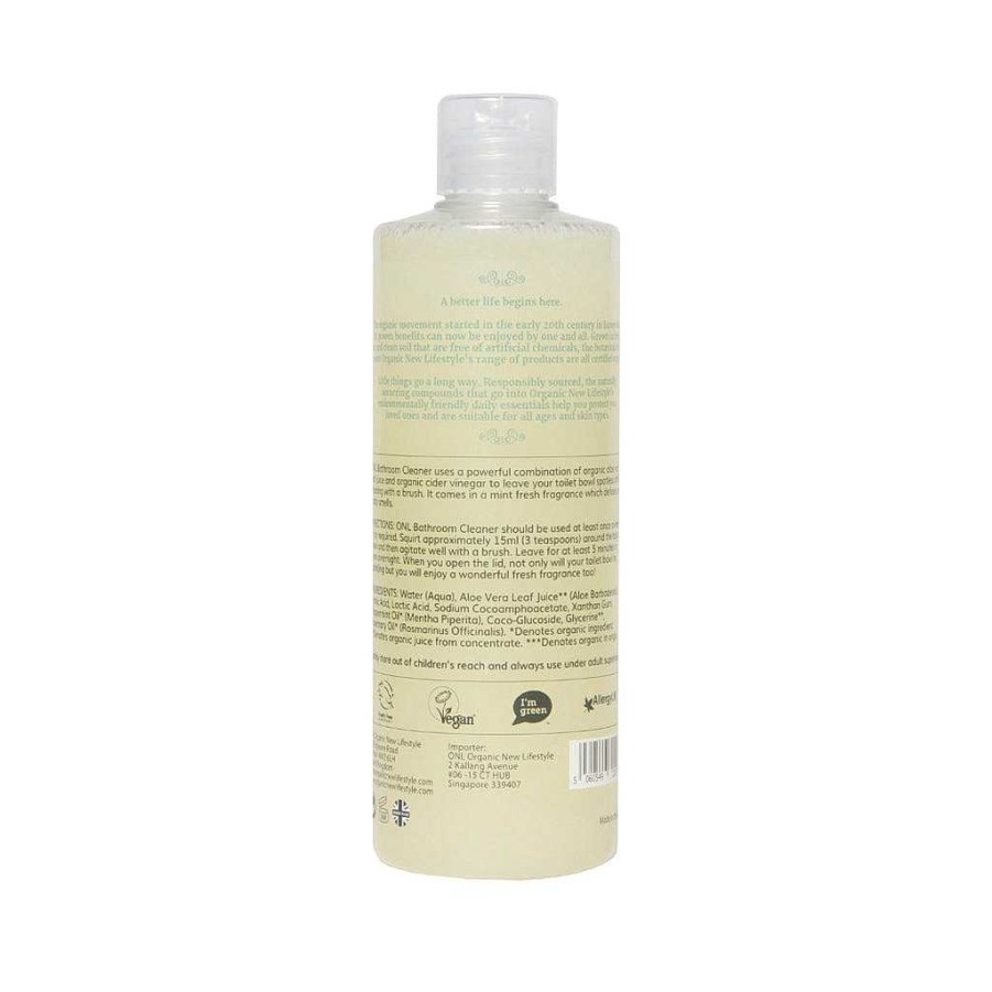 Bath Organic New Lifestyle Sanitisers & Cleaners | Organic New Lifestyle Bathroom Cleaner Mint 500Ml