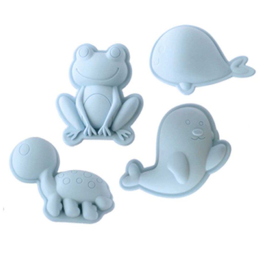 Plays Scrunch Beach & Camping | Scrunch Sand Moulds Frog Set