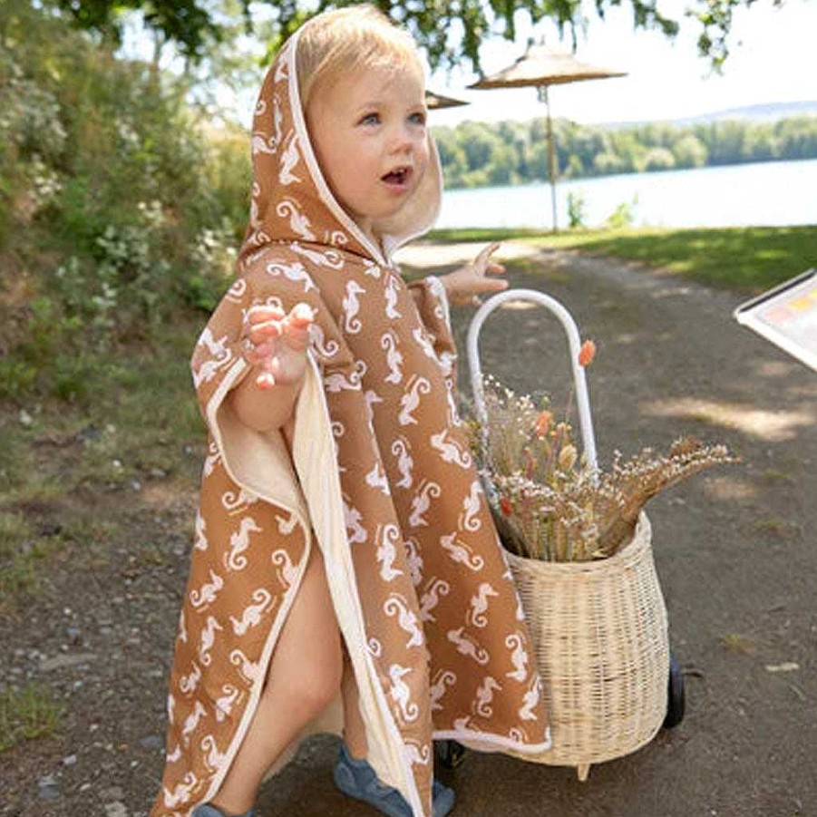 Dress Lassig Raincoats & Umbrellas | Lassig Beach Poncho Seahorse Caramel