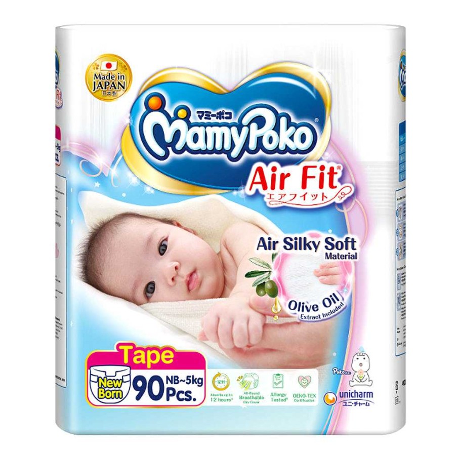 Poop Mamypoko Diapers | Mamypoko Air Fit Tape (Newborn-S Size)