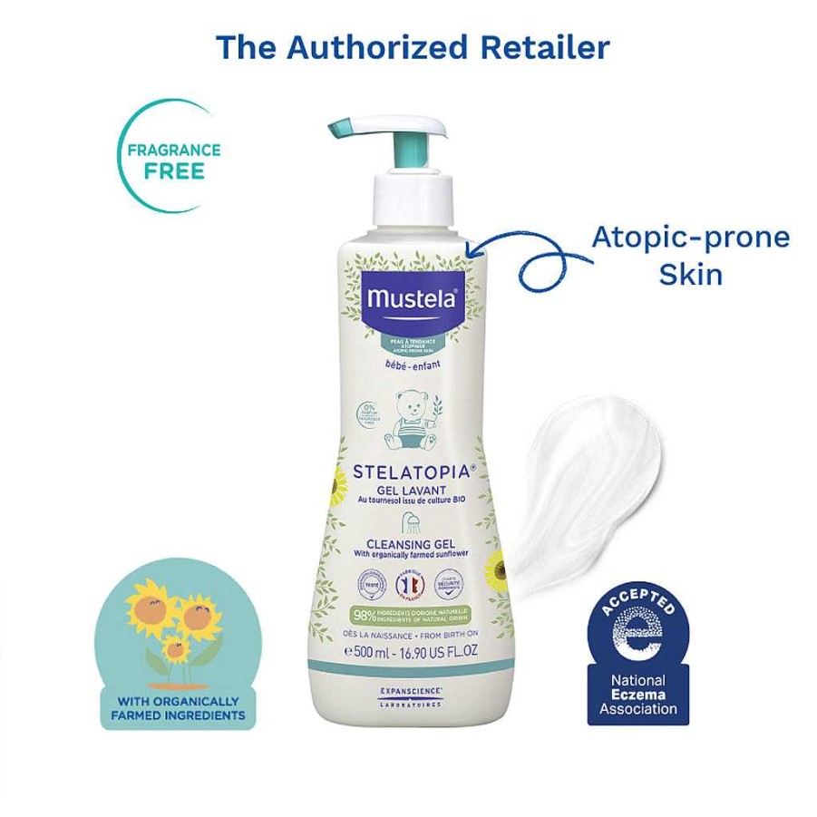 Bath Mustela Body Creams & Lotions | Mustela Stelatopia Cleansing Gel