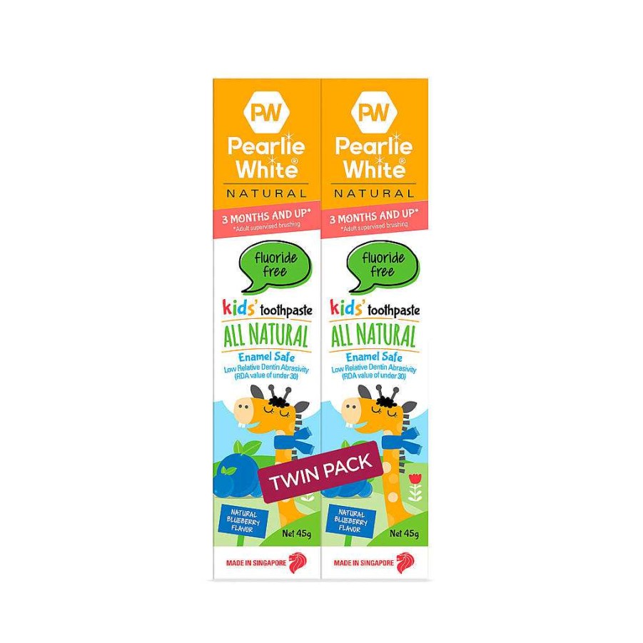 Bath Pearlie White | Pearlie White All Natural Kidstoothpaste - Blueberry 45Gm (Buy 1 Get 1 Free)