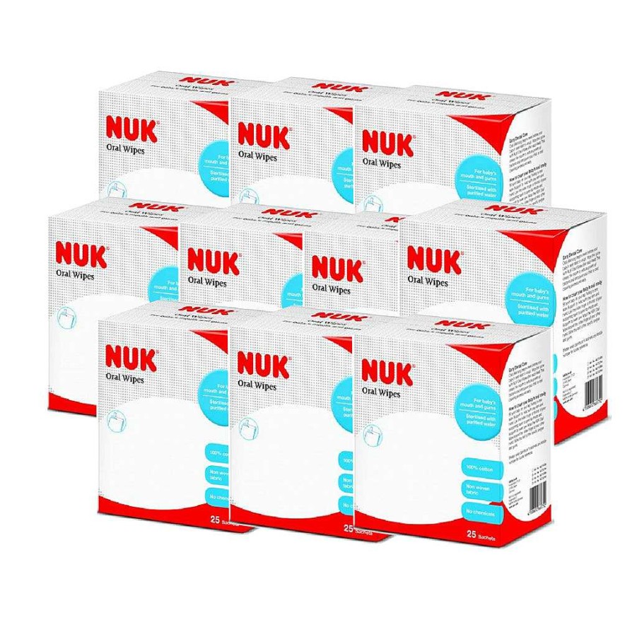 Bath Nuk | Nuk Oral Wipes (25Pc X 10 Boxes)