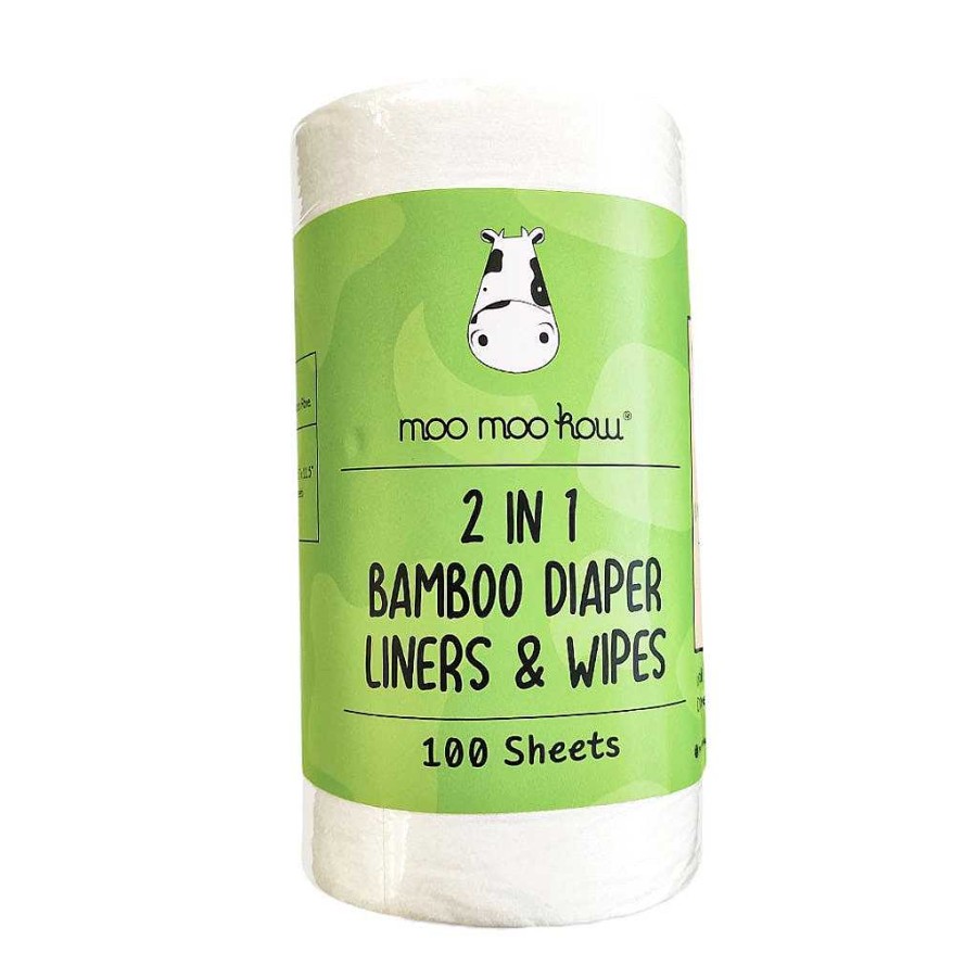 Poop Moo Moo Kow Diapers | Moo Moo Kow® 2 In 1 Bamboo Diaper Liners & Wipes