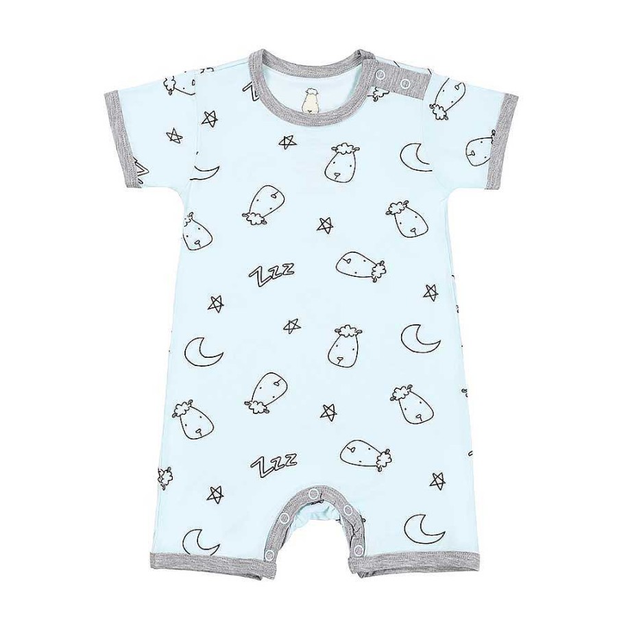 Dress Baa Baa Sheepz | Baa Baa Sheepz Romper Short Sleeve Sweet Dreams Baa Baa - Blue