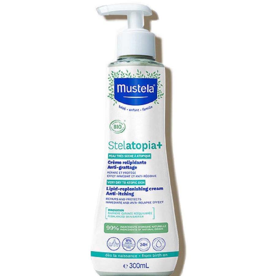 Mother Mustela Skin Care | Mustela Organic Stelatopia Lipid Replenishing Cream 300Ml