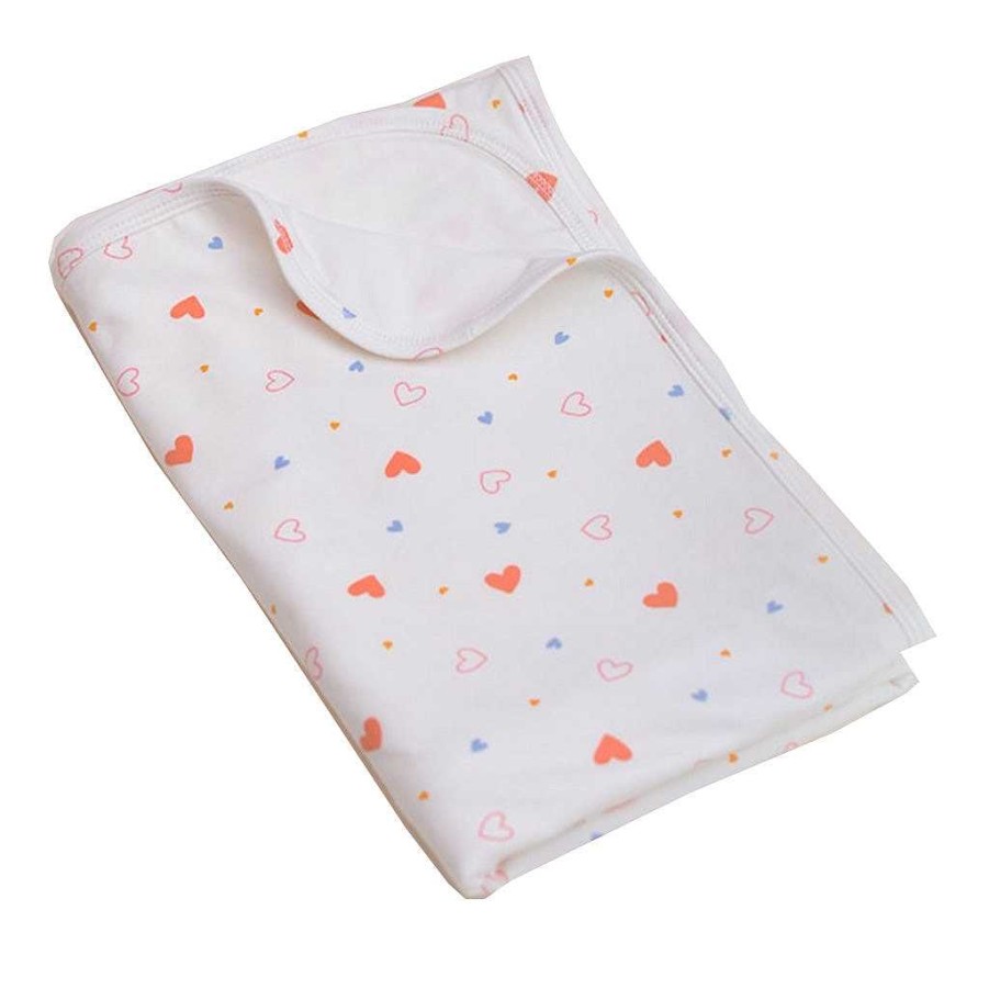 Sleep Elly | Elly Jersey Blanket - White Hearts