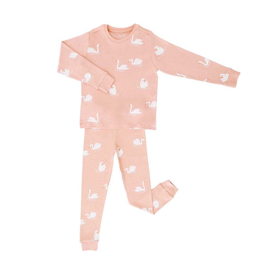 Dress Le Petit Society | Motherswork X Le Petit Society Long Sleeve Organic Pyjamas Set In Swan Print