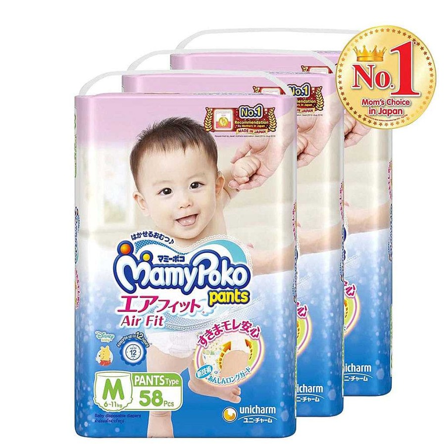 Poop Mamypoko Diapers | Mamypoko Air Fit Pants Carton - M