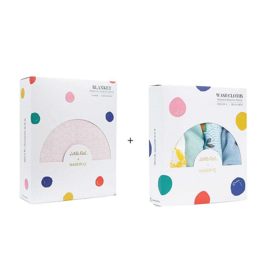 Bath Little Rei | Little Rei X Maison Q Blanket & Wash Cloth Bundle