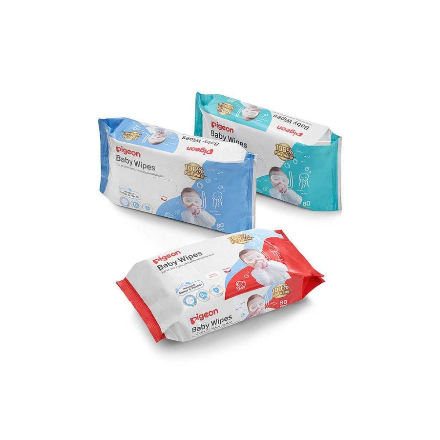 Poop Pigeon Baby Wipes | Pigeon 100% Water Wipes 3 X 80S