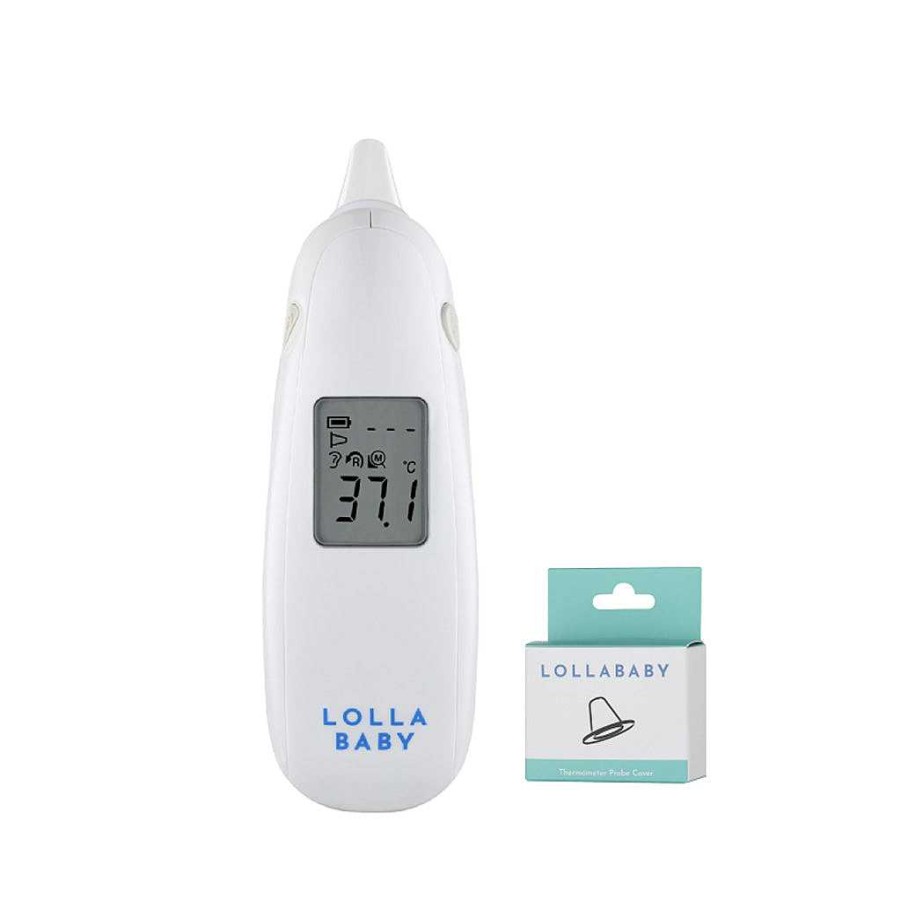 Bath Lollababy Medical | Lollababy Infrared In-Ear Thermometer + Probe Cover (40 Pcs)