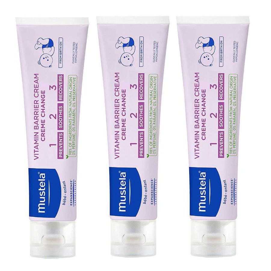 Poop Mustela Diaper Rash Creams | Mustela Vitamin Barrier Cream 100Ml X 3