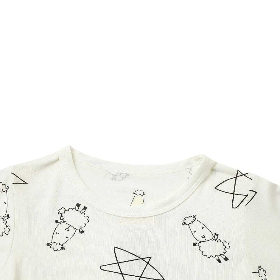 Dress Baa Baa Sheepz | Baa Baa Sheepz Pyjamas Set Cute Big Star & Sheepz - White