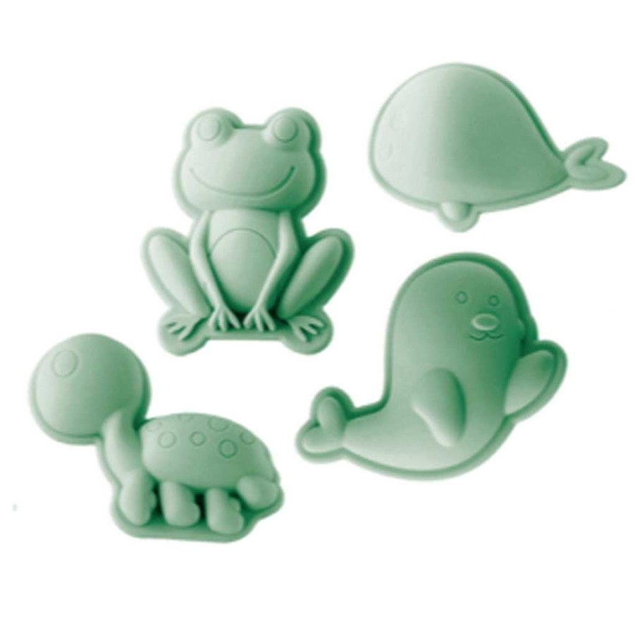 Plays Scrunch Beach & Camping | Scrunch Sand Moulds Frog Set