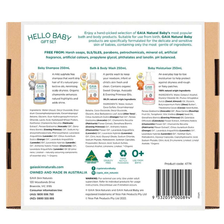 Bath Gaia | Gaia 'Hello Baby' Gift Set